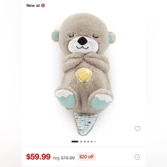 Fisher-Price Soothe’nSnuggle Otter Infant Baby Plush Toy & Sound Machine Bedtime - Picture 9 of 9